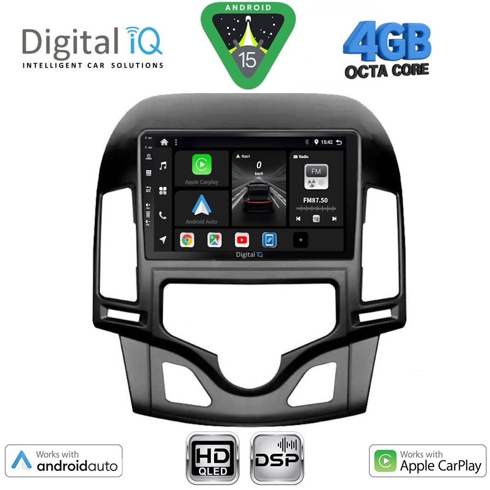 Βλησαρούλης Car Center - DIGITAL IQ BXF 16231_CPAA CLIMA (9inc) MULTIMEDIA TABLET for HYUNDAI i30 mod. 2007-2012