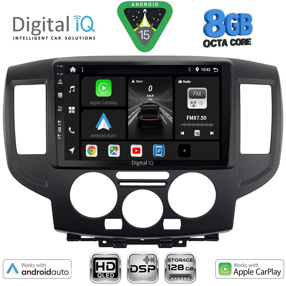 Βλησαρούλης Car Center - DIGITAL IQ BXF 7458BL_CPAA (9inc) MULTIMEDIA TABLET for NISSAN NV 200 mod. 2009-2020 (BLACK)