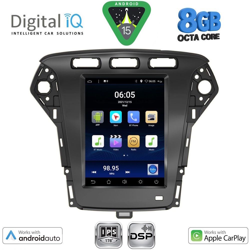 Βλησαρούλης Car Center - DIGITAL IQ BXF 7958_CPAA TESLA STYLE for FORD MONDEO mod. 2010-2013
