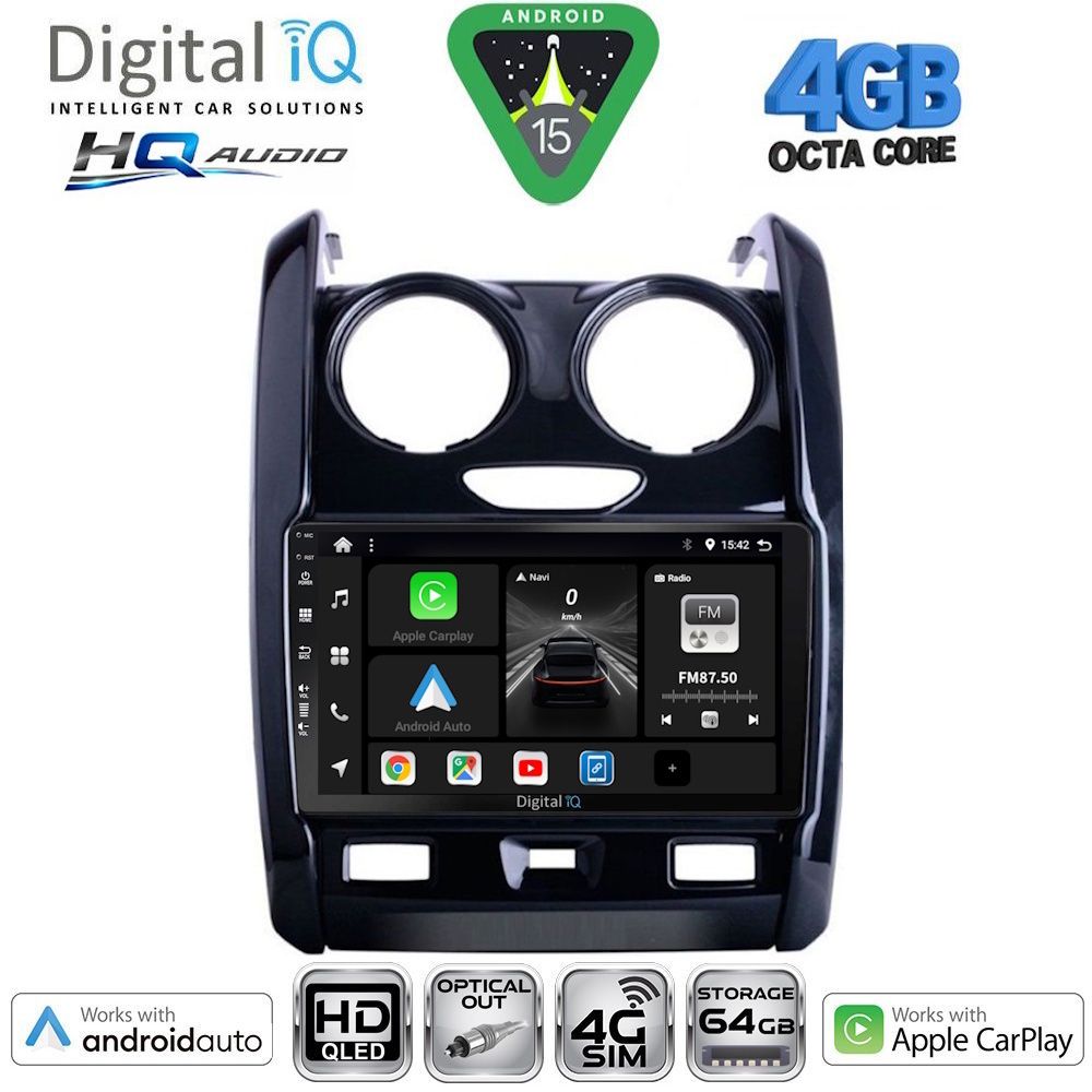 Βλησαρούλης Car Center - DIGITAL IQ BXK 19103_CPAA (9inc) MULTIMEDIA TABLET for DACIA DUSTER mod. 2012-2019