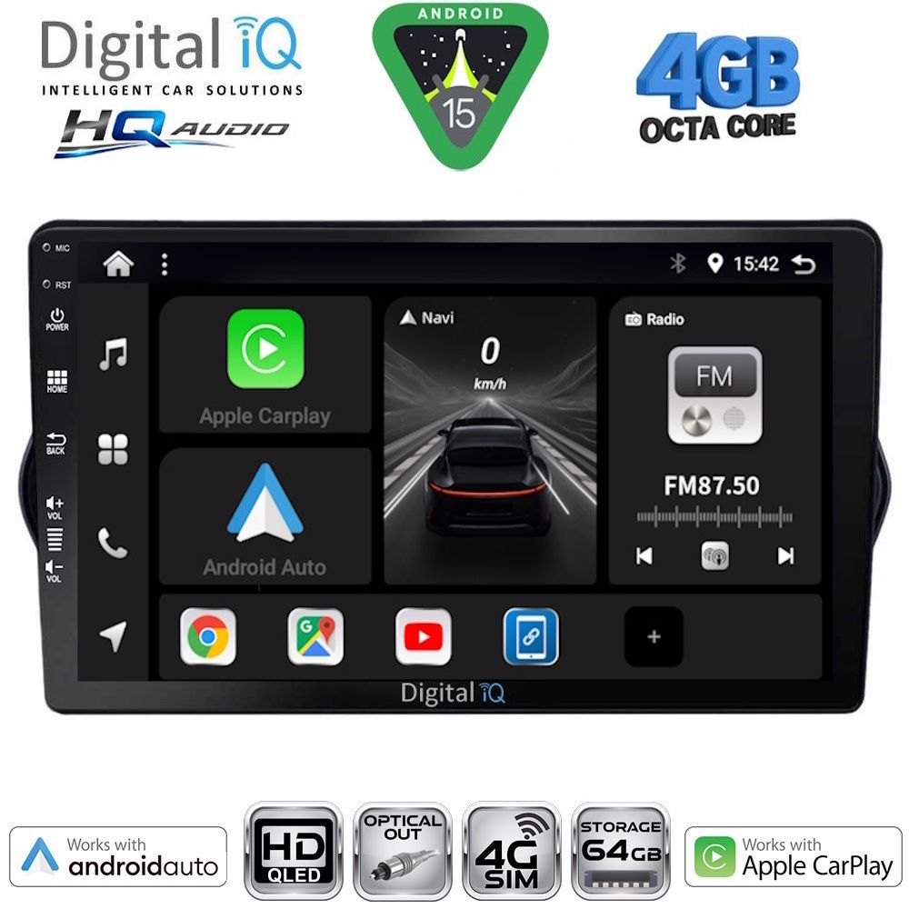 Βλησαρούλης Car Center - DIGITAL IQ BXK 19148_CPAA (9inc) MULTIMEDIA TABLET for FIAT TIPO mod. 2015-2023
