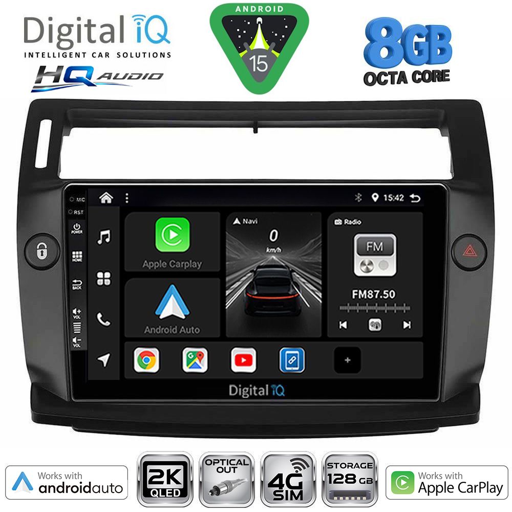 Βλησαρούλης Car Center - DIGITAL IQ BXK 20084BL_CPAA (9inc) MULTIMEDIA TABLET for CITROEN C4  mod. 2004-2011 (BLACK)