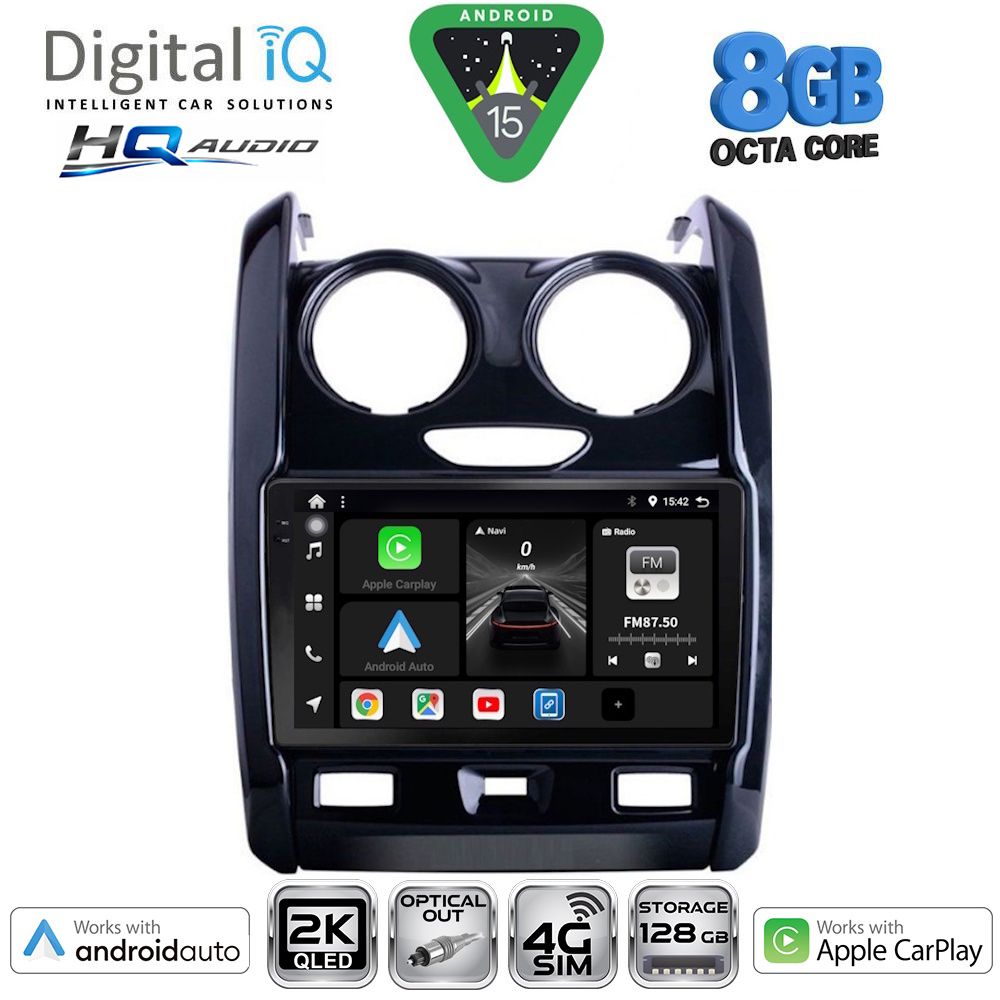 Βλησαρούλης Car Center - DIGITAL IQ BXK 20103_CPAA (9inc) MULTIMEDIA TABLET for DACIA DUSTER mod. 2012-2019