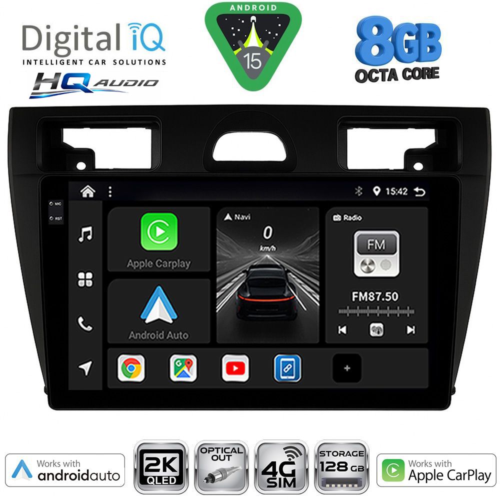 Βλησαρούλης Car Center - DIGITAL IQ BXK 20153BL_CPAA (9inc) MULTIMEDIA TABLET for FORD FIESTA mod. 2005-2008 (BLACK)