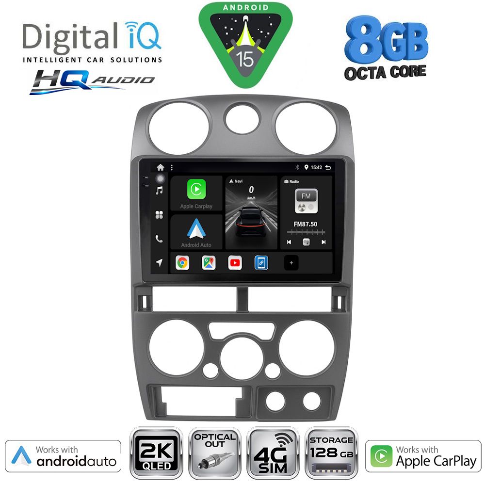 Βλησαρούλης Car Center - DIGITAL IQ BXK 20254GR_CPAA (9inc) MULTIMEDIA TABLET for ISUZU D-MAX mod. 2008-2012 (GREY)