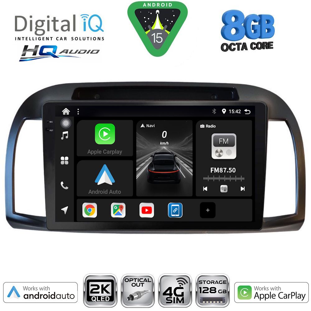 Βλησαρούλης Car Center - DIGITAL IQ BXK 20457BL_CPAA (9inc) MULTIMEDIA TABLET for NISSAN MICRA K12 mod. 2002-2010 (BLACK)