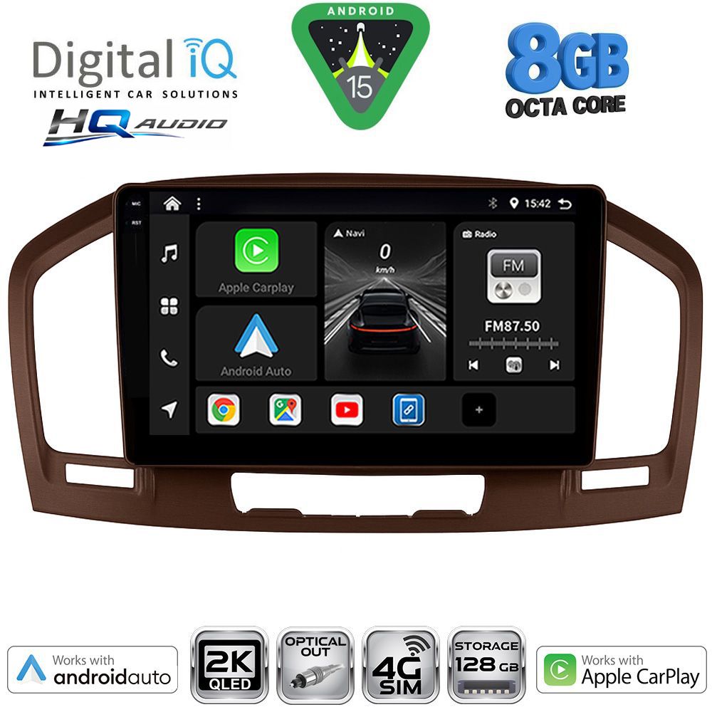 Βλησαρούλης Car Center - DIGITAL IQ BXK 20491BR_CPAA (9inc) MULTIMEDIA TABLET for OPEL INSIGNIA  mod.2008-2013 (BROWN)