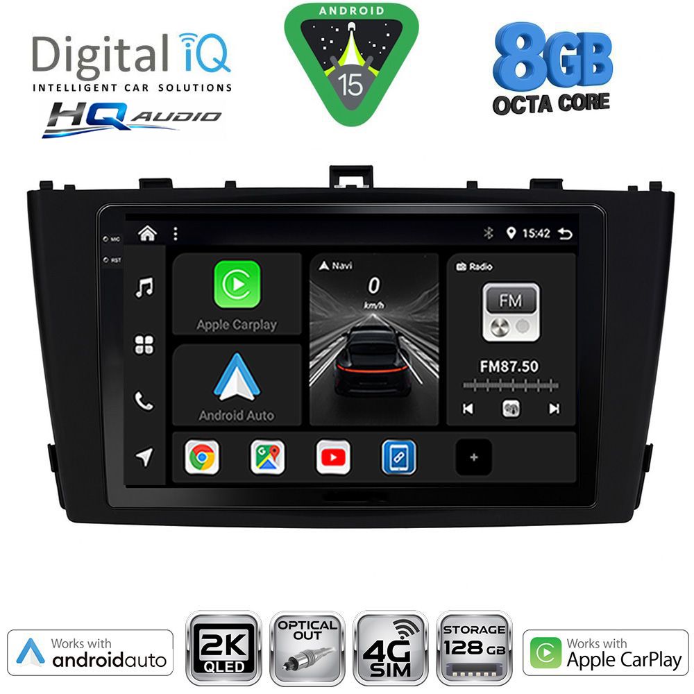 Βλησαρούλης Car Center - DIGITAL IQ BXK 20705BL_CPAA (9inc) MULTIMEDIA TABLET for TOYOTA AVENSIS (T27) mod. 2009-2015 (BLACK)