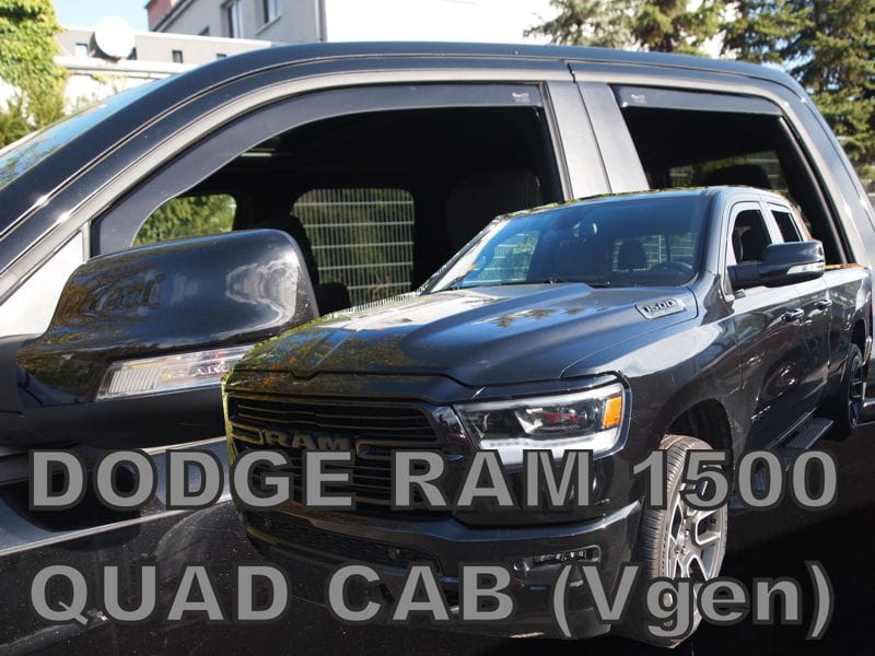 Βλησαρούλης Car Center - ΑΝΕΜΟΘΡΑΥΣΤΕΣ ΓΙΑ DODGE RAM 1500 4D 2019+ (QUAD CAB) 1,5 ΚΑΜΠΙΝΑ ΣΕΤ ΑΥΤΟΚΙΝΗΤΟΥ ΑΠΟ ΕΥΚΑΜΠΤΟ ΦΙΜΕ ΠΛΑΣΤΙΚΟ HEKO - 4 ΤΕΜ.