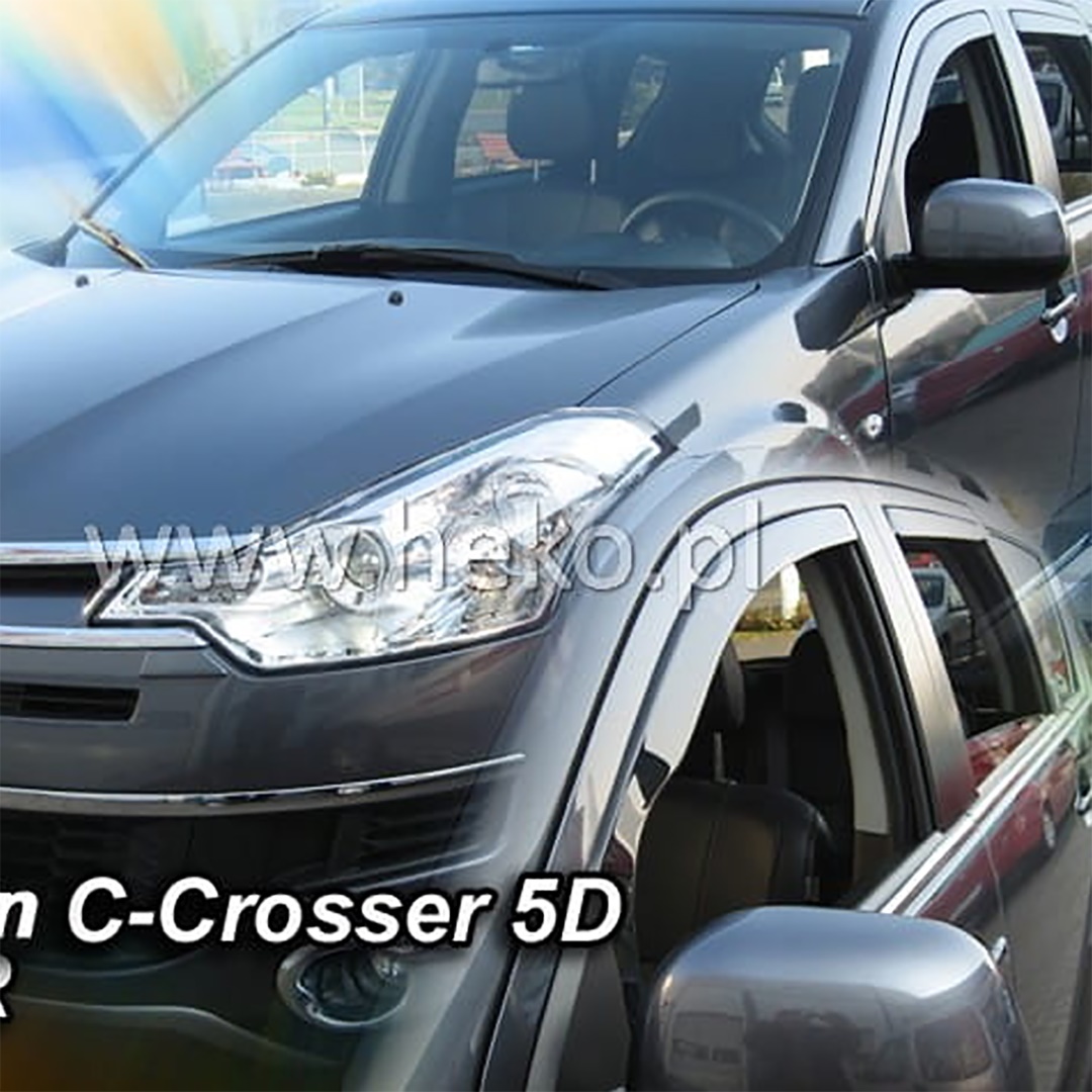 Βλησαρούλης Car Center - ΑΝΕΜΟΘΡΑΥΣΤΕΣ ΓΙΑ CITROEN C-CROSSER  5D 2007-2012 / PEUGEOT 4007 5D 2008-2012 ΖΕΥΓΑΡΙ ΑΠΟ ΕΥΚΑΜΠΤΟ ΦΙΜΕ ΠΛΑΣΤΙΚΟ HEKO - 2 ΤΕΜ.