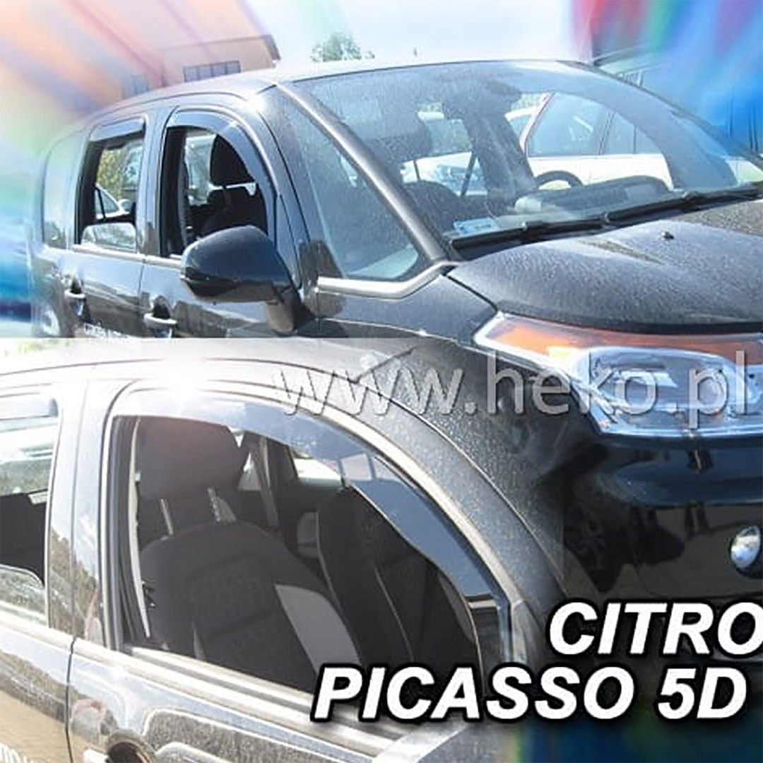 Βλησαρούλης Car Center - ΑΝΕΜΟΘΡΑΥΣΤΕΣ ΓΙΑ CITROEN C3 PICASSO 5D 2009-2017 ΖΕΥΓΑΡΙ ΑΠΟ ΕΥΚΑΜΠΤΟ ΦΙΜΕ ΠΛΑΣΤΙΚΟ HEKO - 2 ΤΕΜ.