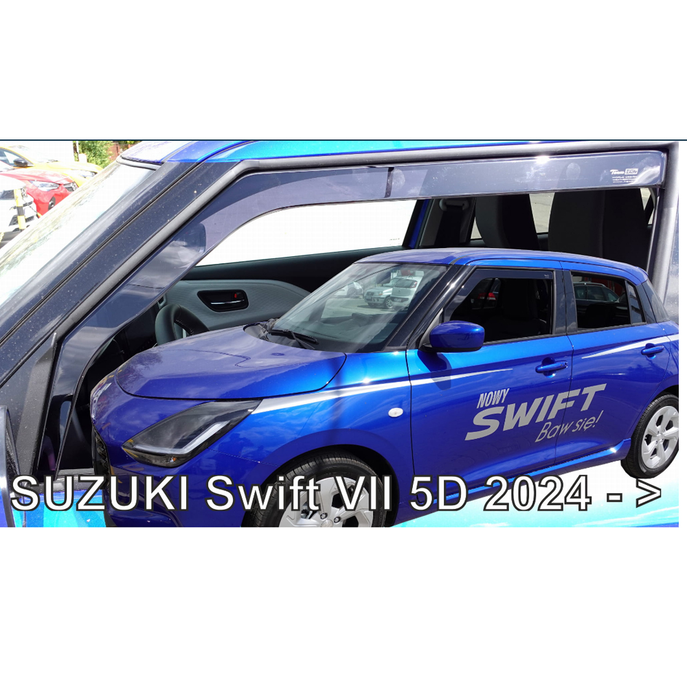 Βλησαρούλης Car Center - ΑΝΕΜΟΘΡΑΥΣΤΕΣ ΓΙΑ SUZUKI SWIFT 5D 2024+ ΖΕΥΓΑΡΙ ΑΠΟ ΕΥΚΑΜΠΤΟ ΦΙΜΕ ΠΛΑΣΤΙΚΟ HEKO - 2 ΤΕΜ.