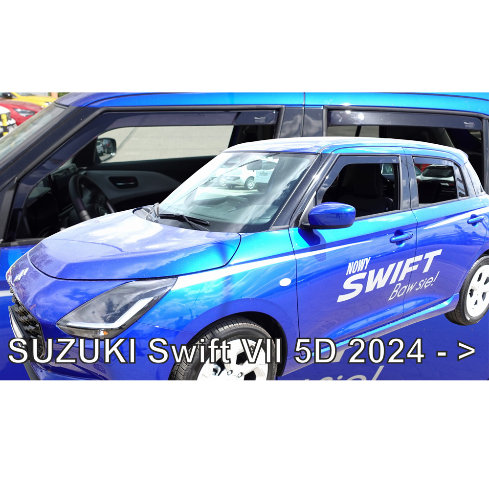 Βλησαρούλης Car Center - ΑΝΕΜΟΘΡΑΥΣΤΕΣ ΓΙΑ SUZUKI SWIFT 5D 2024+ ΣΕΤ ΑΥΤΟΚΙΝΗΤΟΥ ΑΠΟ ΕΥΚΑΜΠΤΟ ΦΙΜΕ ΠΛΑΣΤΙΚΟ HEKO - 4 ΤΕΜ.