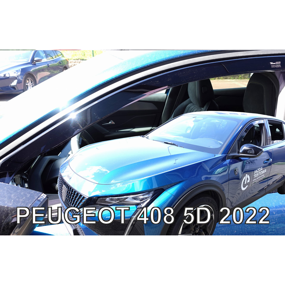 Βλησαρούλης Car Center - ΑΝΕΜΟΘΡΑΥΣΤΕΣ ΓΙΑ PEUGEOT 408 5D 2022+ - ΖΕΥΓΑΡΙ ΑΥΤΟΚΙΝΗΤΟΥ ΑΠΟ ΕΥΚΑΜΠΤΟ ΦΙΜΕ ΠΛΑΣΤΙΚΟ HEKO - 2 ΤΕΜ.