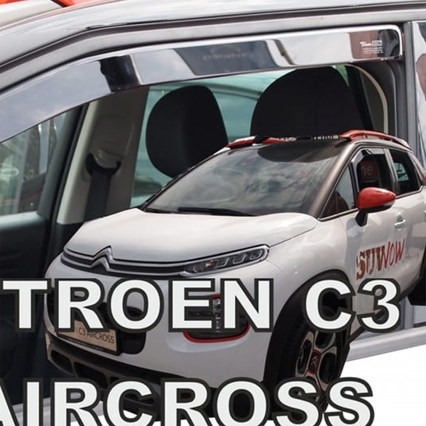 Βλησαρούλης Car Center - ΑΝΕΜΟΘΡΑΥΣΤΕΣ ΓΙΑ CITROEN C3 AIRCROSS 5D 2017+ ΖΕΥΓΑΡΙ ΑΠΟ ΕΥΚΑΜΠΤΟ ΦΙΜΕ ΠΛΑΣΤΙΚΟ HEKO - 2 ΤΕΜ.