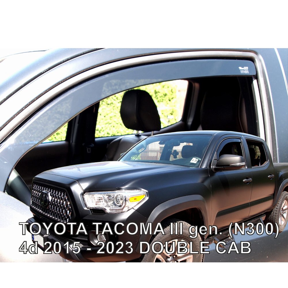 Βλησαρούλης Car Center - ΑΝΕΜΟΘΡΑΥΣΤΕΣ ΓΙΑ TOYOTA TACOMA N300 4D DOUBLE CAB 2015-2023  - ΖΕΥΓΑΡΙ ΑΥΤΟΚΙΝΗΤΟΥ ΑΠΟ ΕΥΚΑΜΠΤΟ ΦΙΜΕ ΠΛΑΣΤΙΚΟ HEKO - 2 ΤΕΜ.