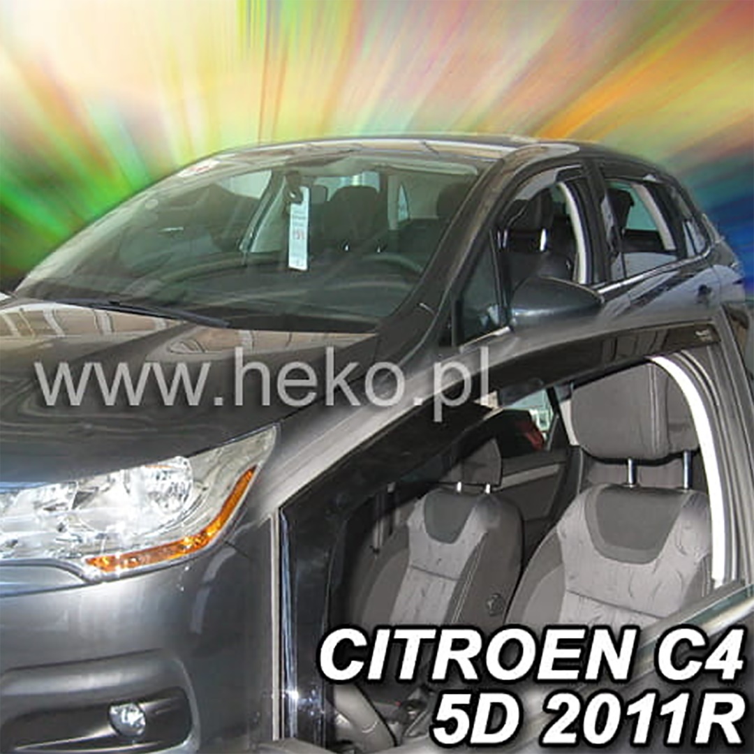 Βλησαρούλης Car Center - ΑΝΕΜΟΘΡΑΥΣΤΕΣ ΓΙΑ CITROEN C4 2 5D 2008-2017 ΖΕΥΓΑΡΙ ΑΠΟ ΕΥΚΑΜΠΤΟ ΦΙΜΕ ΠΛΑΣΤΙΚΟ HEKO - 2 ΤΕΜ.
