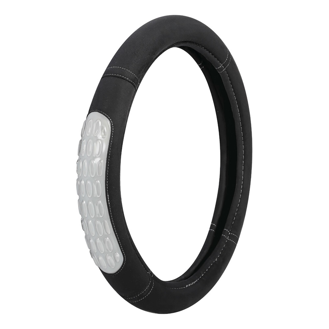 Βλησαρούλης Car Center - ΚΑΛΥΜΜΑ ΤΙΜΟΝΙΟΥ GEL GRIP (S) 35/37cm ΜΙΚΡΟΙΝΕΣ/ΤΖΕΛ ΜΑΥΡΟ/ΓΚΡΙ ΑΟΣΜΟ ECO-FRIENDLY