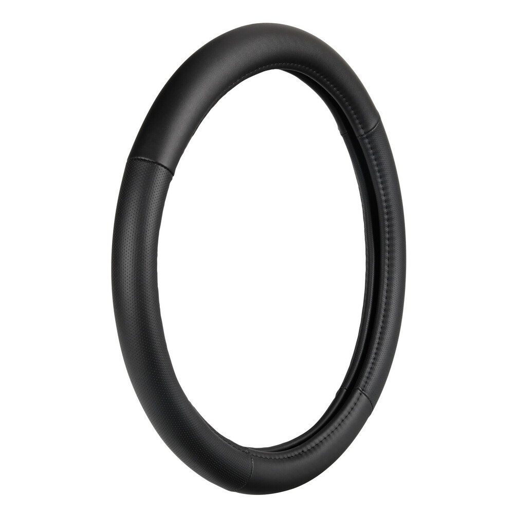 Βλησαρούλης Car Center - ΚΑΛΥΜΜΑ ΤΙΜΟΝΙΟΥ 40-42CM ΔΕΡΜΑ SKEENTEX ΜΑΥΡΟ CLASSIC PREMIUM GRAN PREE LAMPA - 1 ΤΕΜ.