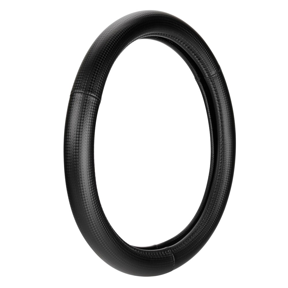 Βλησαρούλης Car Center - ΚΑΛΥΜΜΑ ΤΙΜΟΝΙΟΥ RACING PREMIUM BLACK (Μ) 37/39cm ΣΥΝΘΕΤΙΚΟ ΔΕΡΜΑ SKEENTEX ΜΑΥΡΟ/CARBON LOOK LAMPA  - 1 ΤΕΜ.
