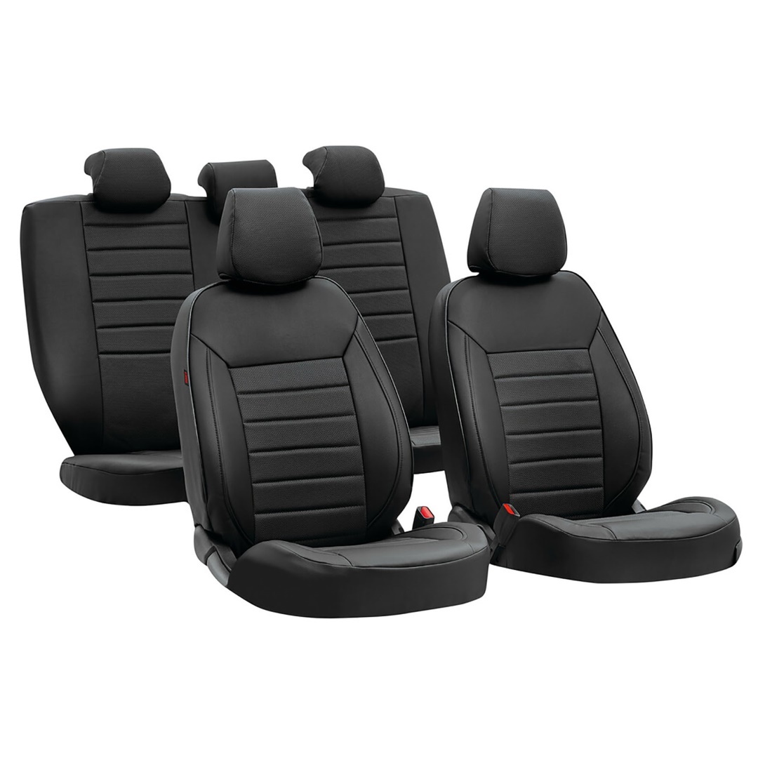 Βλησαρούλης Car Center - ΚΑΛΥΜΜΑΤΑ ΚΑΘΙΣΜΑΤΩΝ LUXURY LEATHERETTE ΔΕΡΜΑΤΙΝΗ ΑΦΡΩΔΕΣ ΜΑΥΡΟ -4 ΤΕΜ
