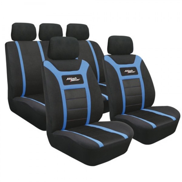 Βλησαρούλης Car Center - ΚΑΛΥΜΜΑΤΑ ΚΑΘΙΣΜΑΤΩΝ HIGH-GEAR ΜΑΥΡΟ/ΜΠΛΕ ΣΕΤ