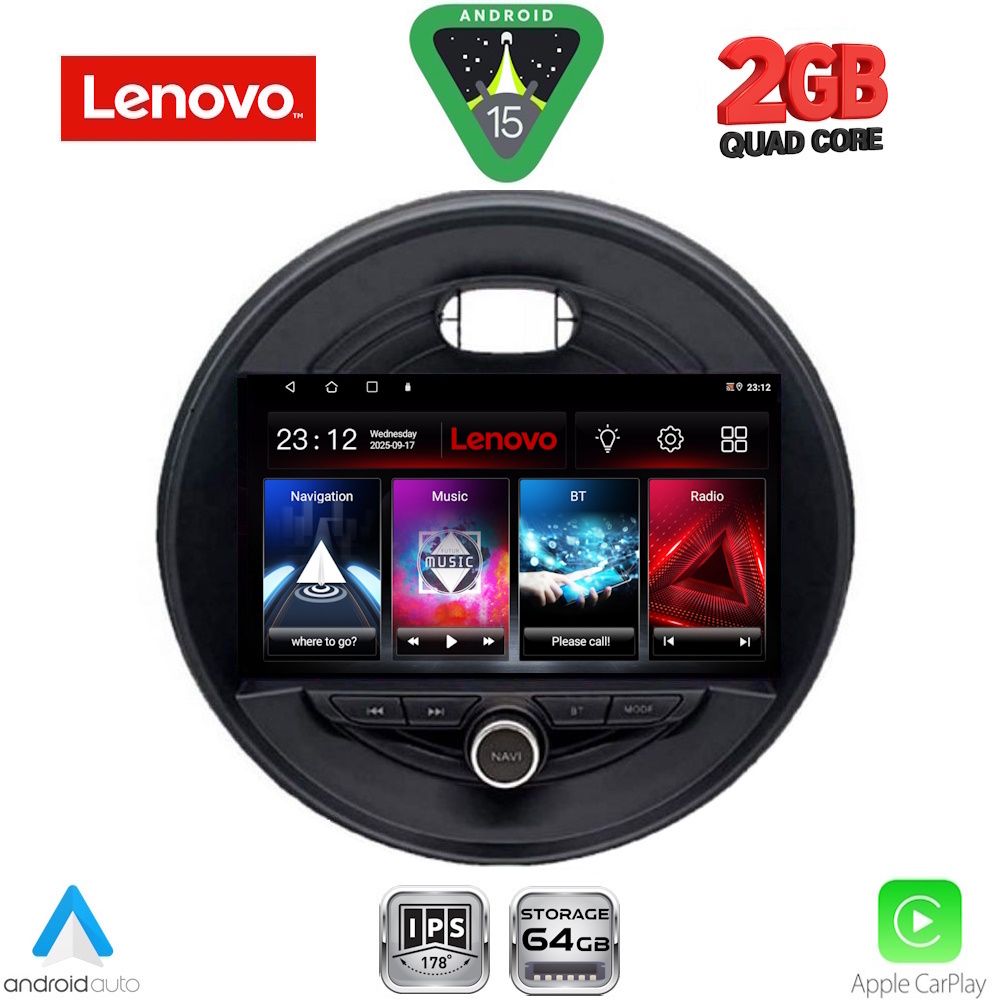 Βλησαρούλης Car Center - LENOVO LVD 2066_CPA (9inc) MULTIMEDIA TABLET for MINI COOPER (F55-56-F57) mod. 2015-2024 CLUBMAN (F54) mod. 2015-2024 ROADSTER (F59) mod. 2014-2025 COUNTRYMAN (F60) mod. 2016-2025
