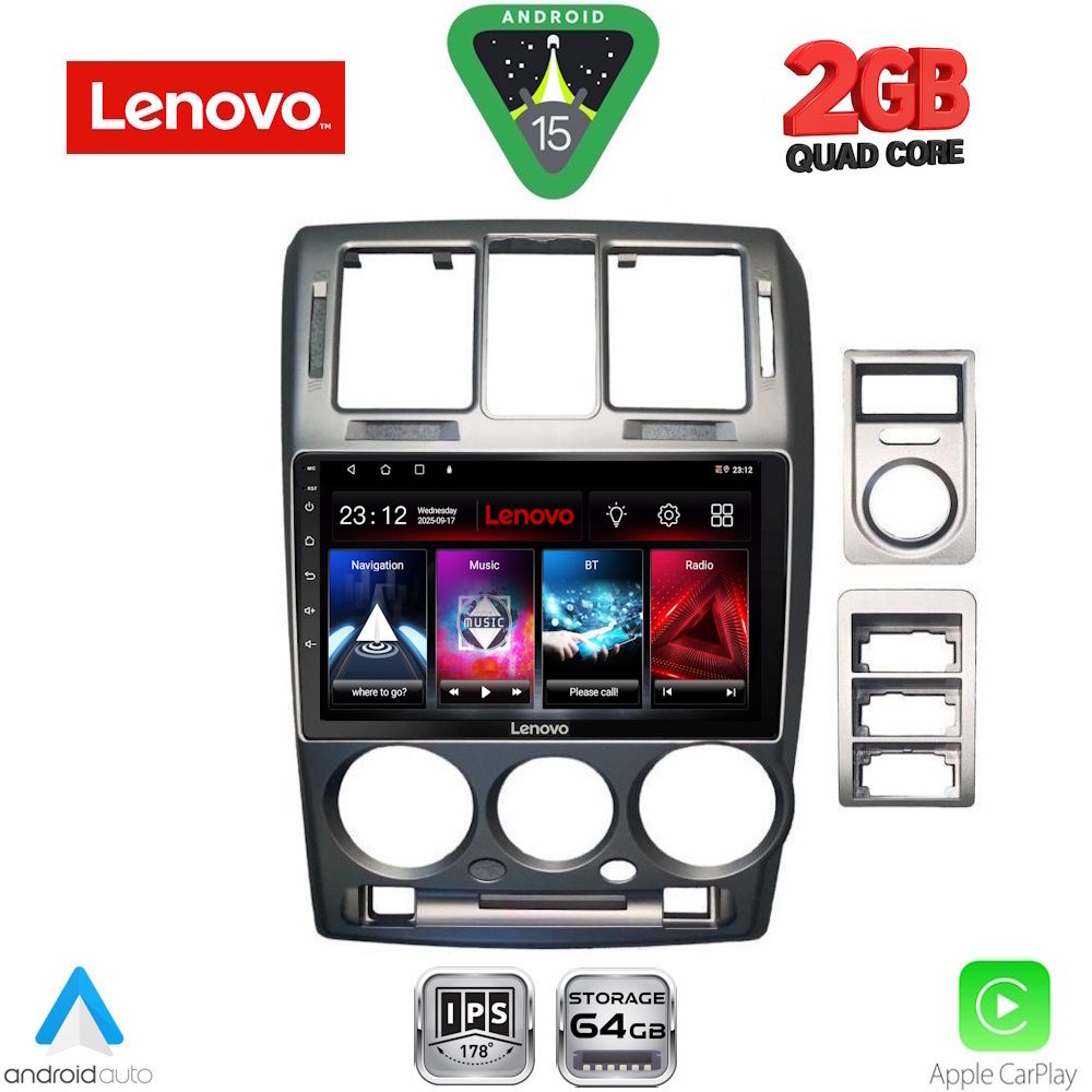 Βλησαρούλης Car Center - LENOVO LVD 2222GR_CPA (9inc) MULTIMEDIA TABLET for HYUNDAI GETZ mod. 2002-2011 (GREY)