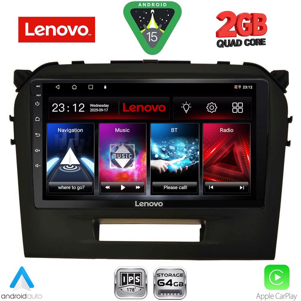 Βλησαρούλης Car Center - LENOVO LVD 2697BL_CPA (9inc) MULTIMEDIA TABLET for SUZUKI VITARA mod. 2016-2025 (BLACK)