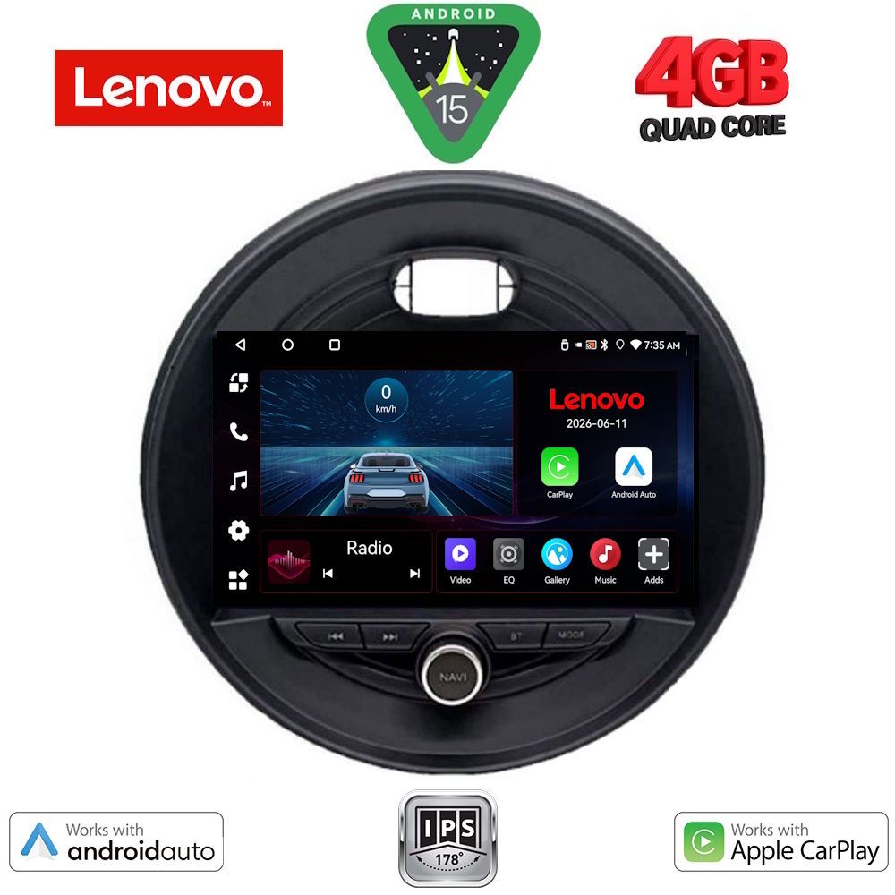 Βλησαρούλης Car Center - LENOVO LVE 8066_CPAA (9inc) MULTIMEDIA TABLET for MINI COOPER (F55-56-F57) mod. 2015-2024 - CLUBMAN (F54) mod. 2015-2024 - ROADSTER (F59) mod. 2014-2024 - COUNTRYMAN (F60) mod. 2016-2024