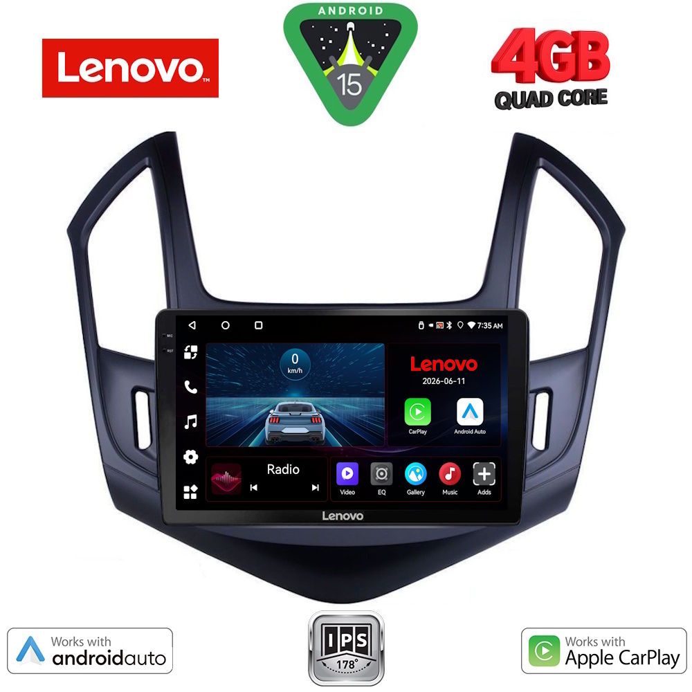 Βλησαρούλης Car Center - LENOVO LVE 8077_CPAA (9inc) MULTIMEDIA TABLET for CHEVROLET CRUZE mod. 2013-2015