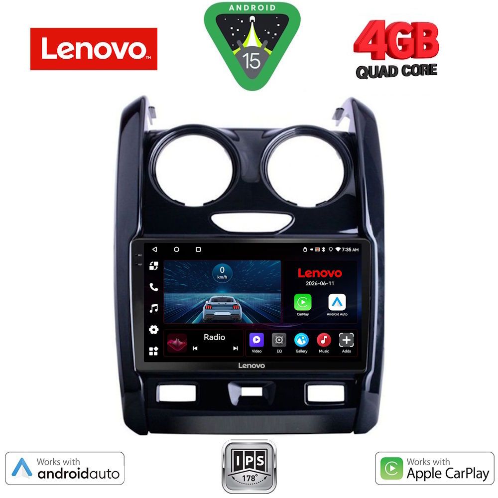 Βλησαρούλης Car Center - LENOVO LVE 8103_CPAA (9inc) MULTIMEDIA TABLET for DACIA DUSTER mod. 2012-2019