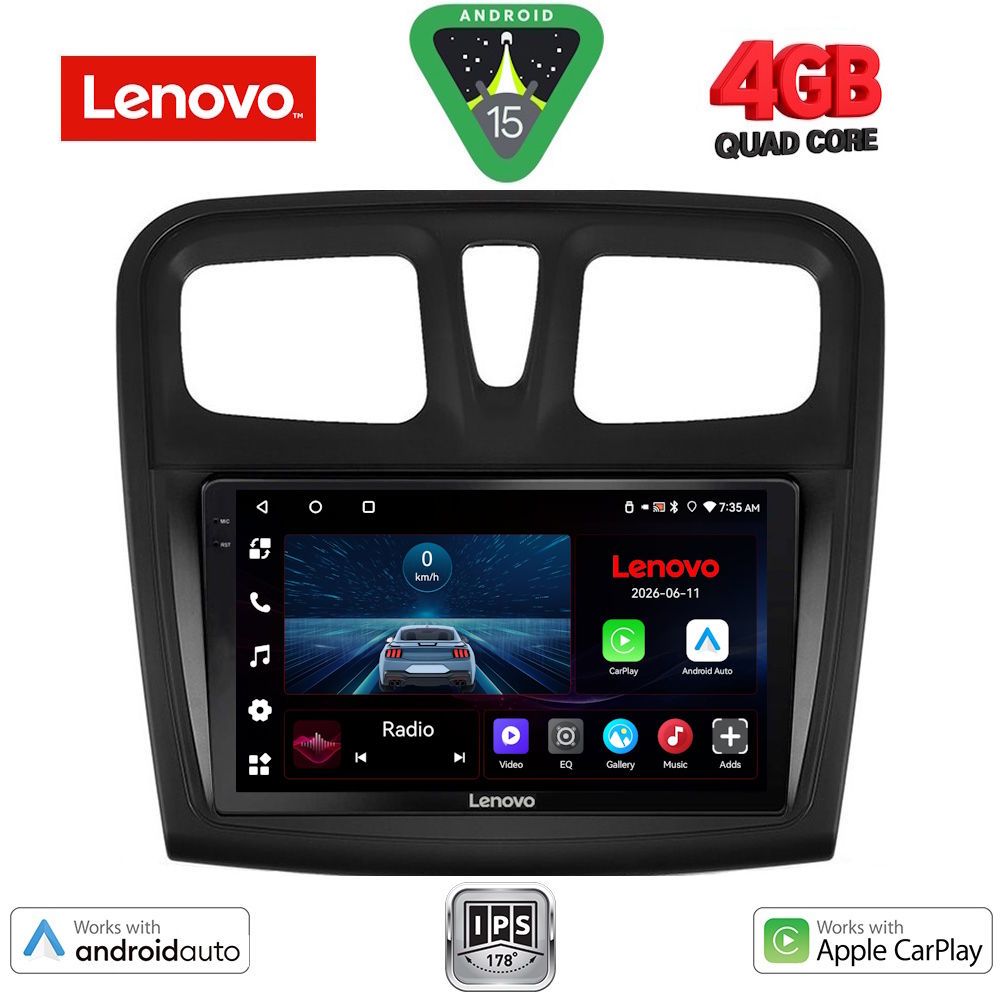 Βλησαρούλης Car Center - LENOVO LVE 8108SQ_CPAA (9inc) MULTIMEDIA TABLET for DACIA LOGAN – SANDERO mod. 2012-2019