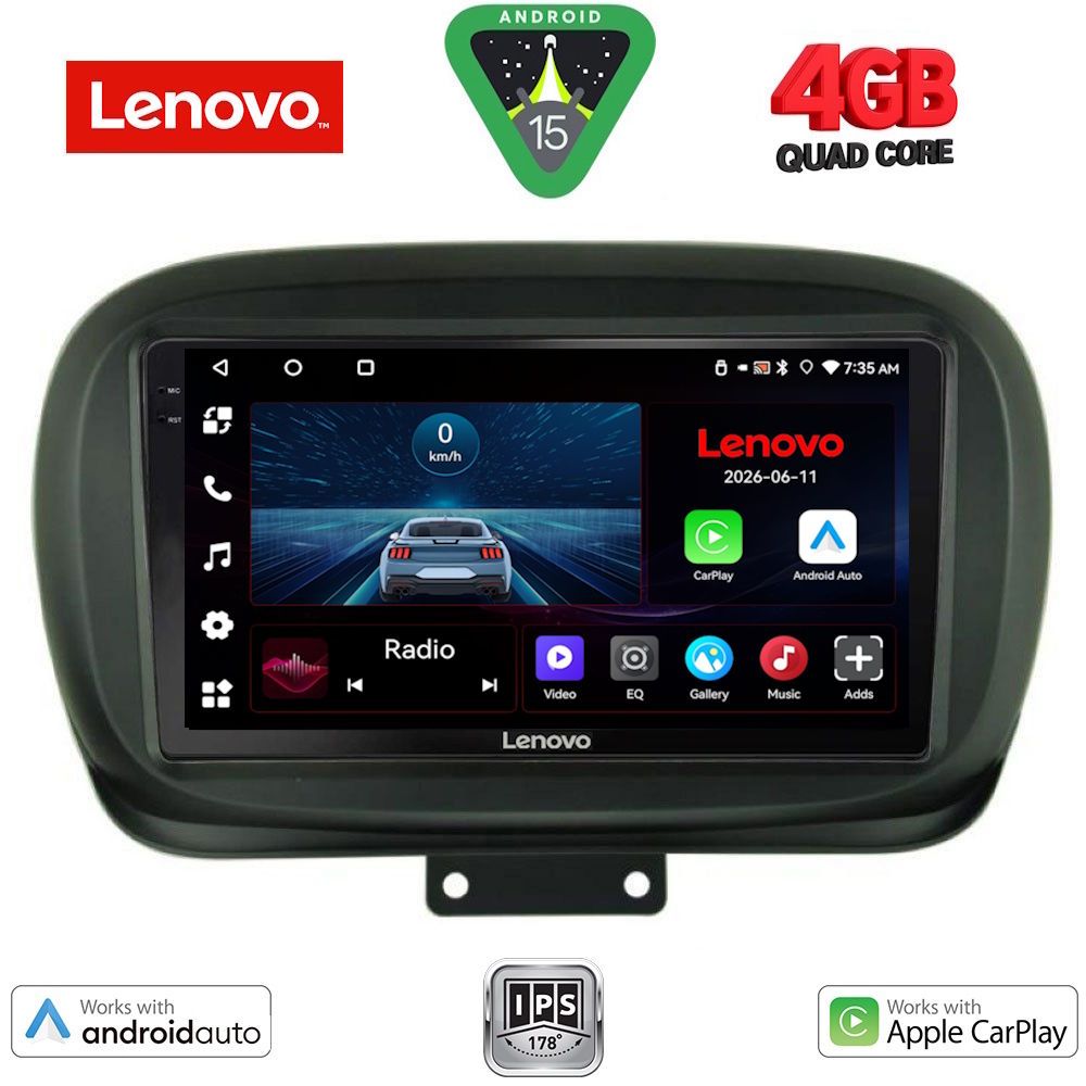 Βλησαρούλης Car Center - LENOVO LVE 8134_CPAA (9inc) MULTIMEDIA TABLET for FIAT 500X mod. 2014-2024