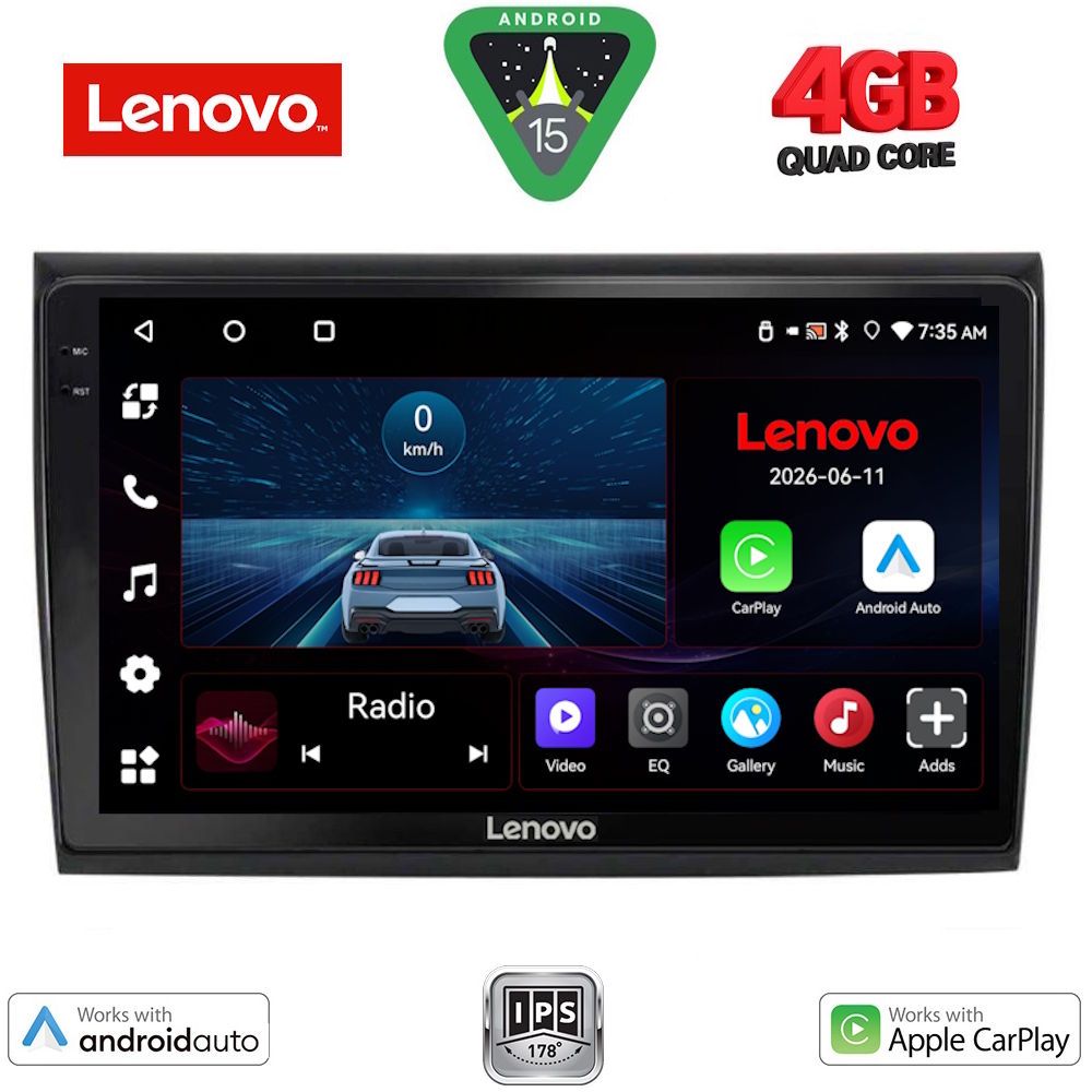 Βλησαρούλης Car Center - LENOVO LVE 8136_CPAA (9inc) MULTIMEDIA TABLET for FIAT BRAVO mod. 2007-2019