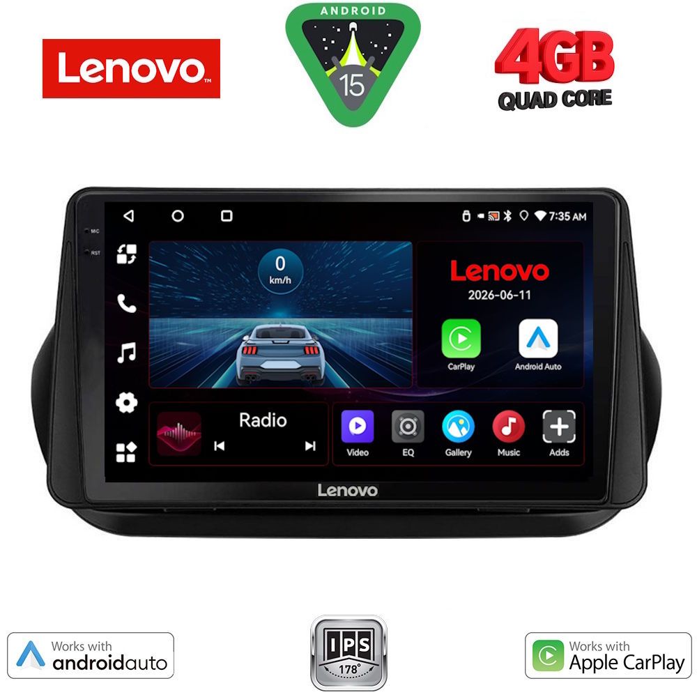 Βλησαρούλης Car Center - LENOVO LVE 8142_CPAA (9inc) MULTIMEDIA TABLET for CITROEN – FIAT – PEUGEOT mod. 2008-2018