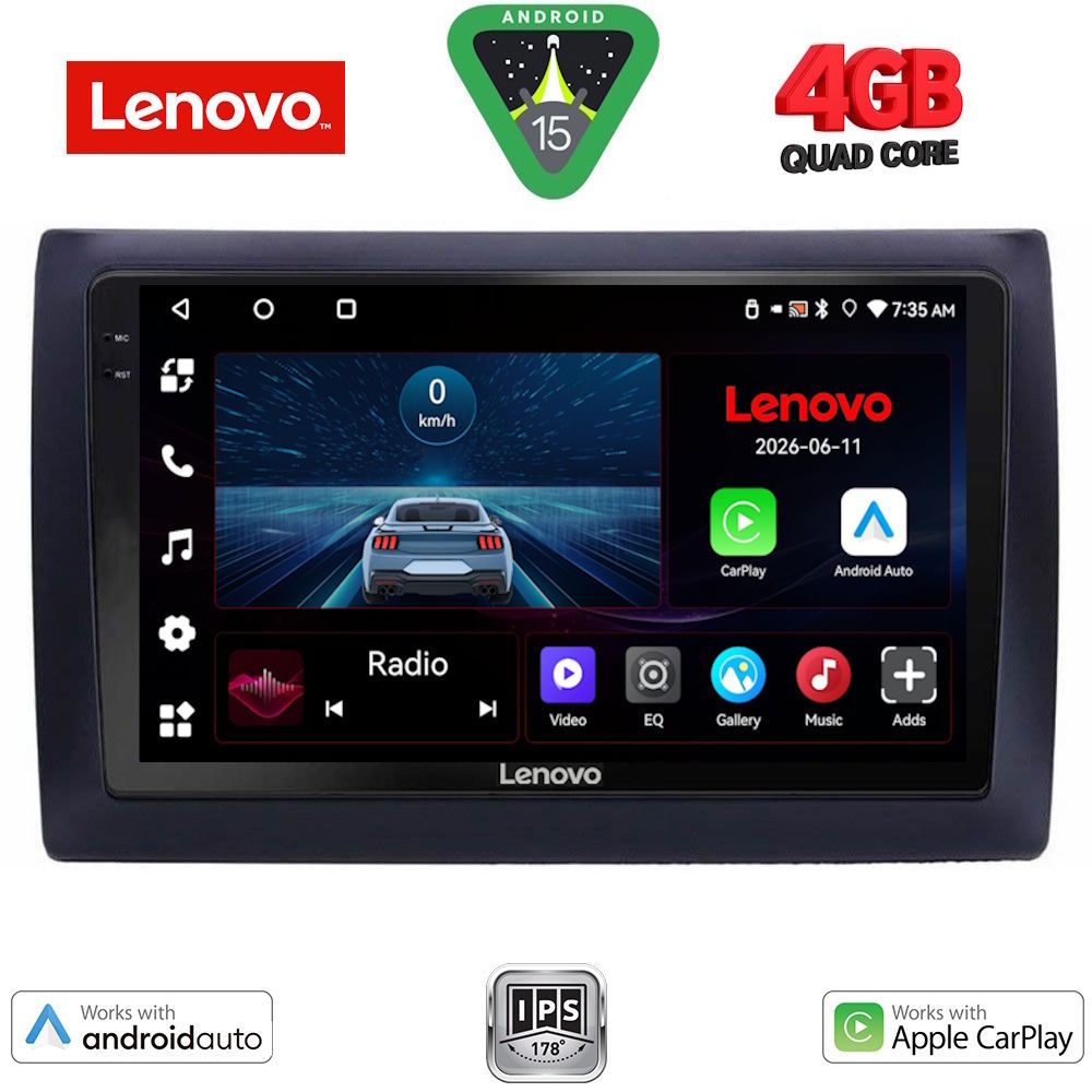 Βλησαρούλης Car Center - LENOVO LVE 8145_CPAA (9inc) MULTIMEDIA TABLET for FIAT STILO mod. 2001-2007