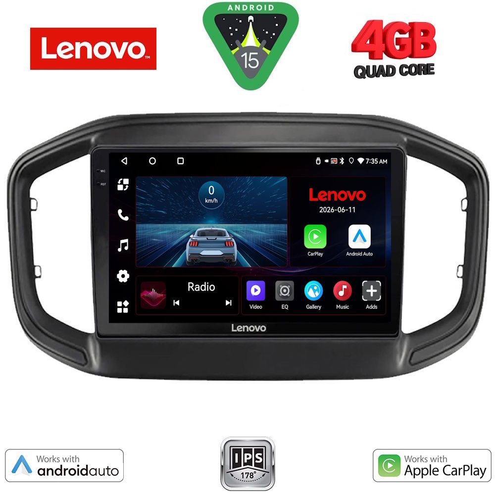 Βλησαρούλης Car Center - LENOVO LVE 8147_CPAA (9inc) MULTIMEDIA TABLET for FIAT STRADA mod. 2020-2026