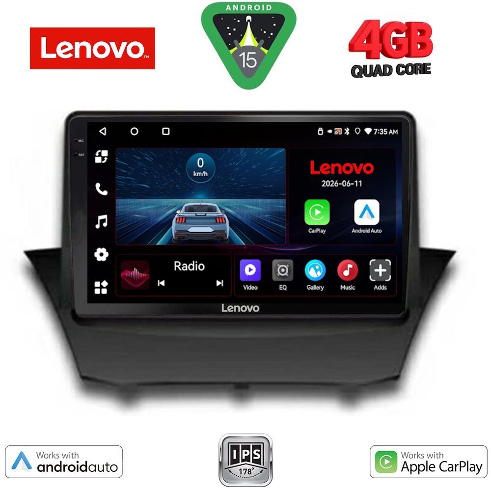 Βλησαρούλης Car Center - LENOVO LVE 8154A_CPAA (9inc) MULTIMEDIA TABLET for FORD FIESTA mod. 2008-2017