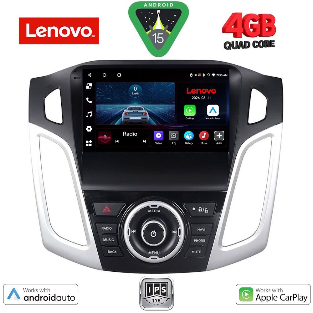 Βλησαρούλης Car Center - LENOVO LVE 8157_CPAA (9inc) MULTIMEDIA TABLET for FORD FOCUS mod. 2011-2018
