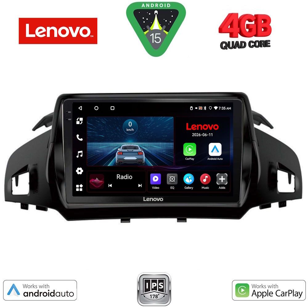 Βλησαρούλης Car Center - LENOVO LVE 8160_CPAA (9inc) MULTIMEDIA TABLET for FORD KUGA mod. 2013-2019 – CMAX mod. 2011-2020