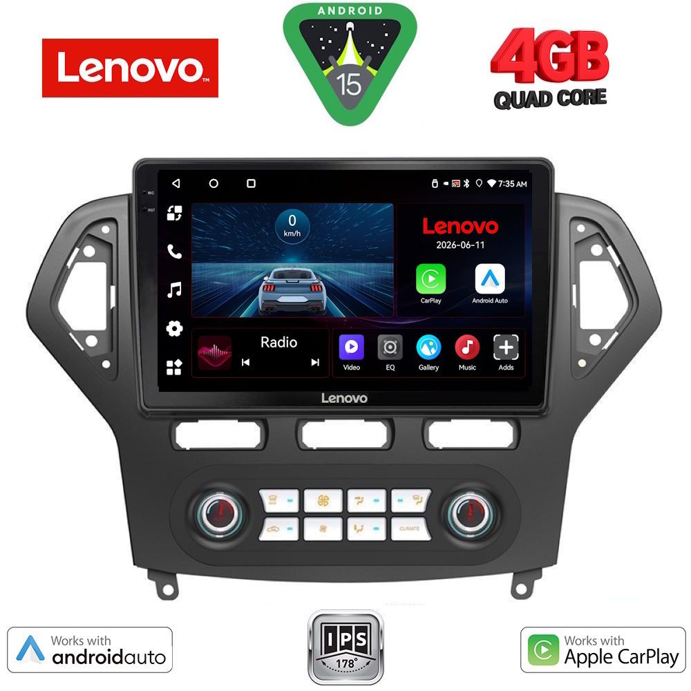 Βλησαρούλης Car Center - LENOVO LVE 8162_CPAA CLIMA (10inc) MULTIMEDIA TABLET for FORD MONDEO mod. 2007-2011