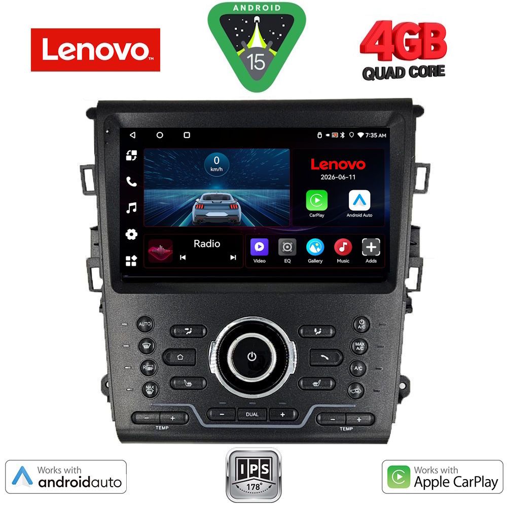 Βλησαρούλης Car Center - LENOVO LVE 8164_CPAA CLIMA (9inc) MULTIMEDIA TABLET for FORD MONDEO mod. 2014-2023
