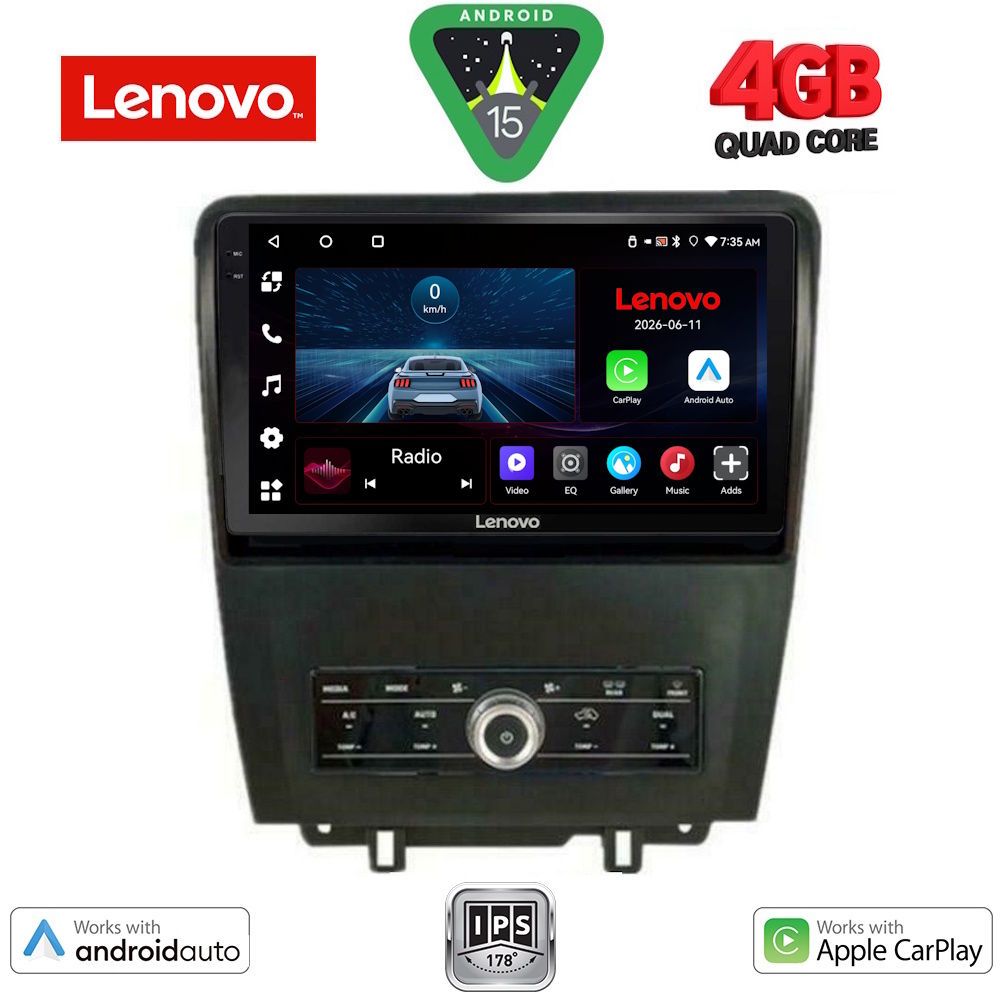 Βλησαρούλης Car Center - LENOVO LVE 8165_CPAA (9inc) MULTIMEDIA TABLET for FORD MUSTANG mod. 2010-2015
