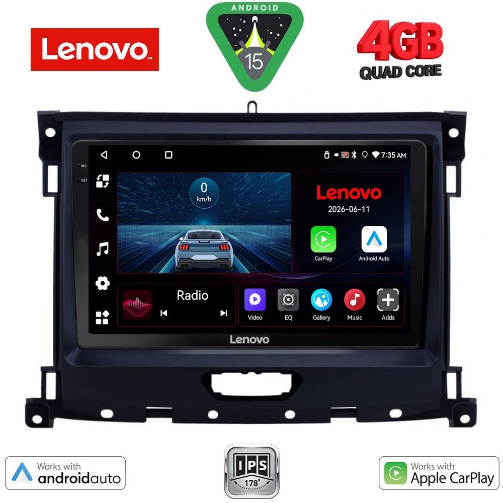 Βλησαρούλης Car Center - LENOVO LVE 8173_CPAA (9inc) MULTIMEDIA TABLET for FORD RANGER mod. 2018-2023