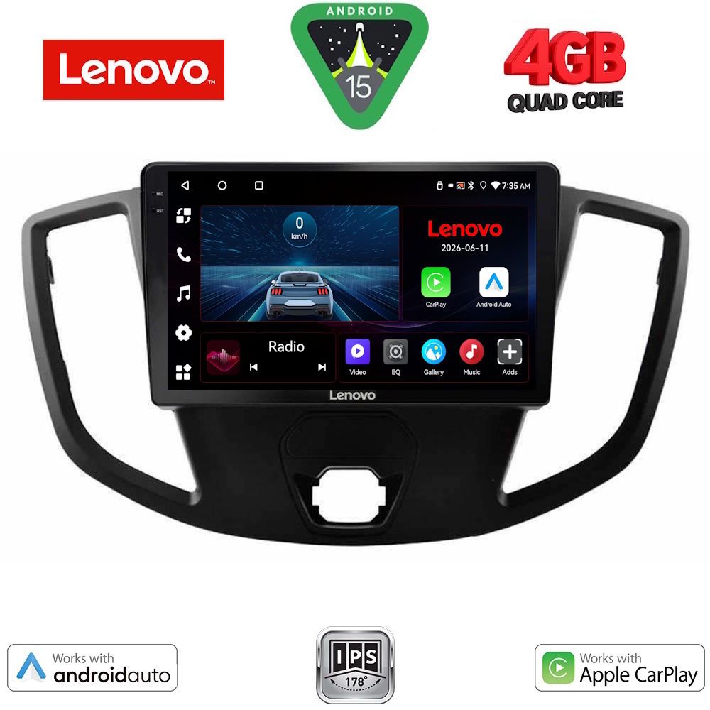 Βλησαρούλης Car Center - LENOVO LVE 8179_CPAA  (9inc) MULTIMEDIA TABLET for FORD TRANSIT mod. 2014-2020