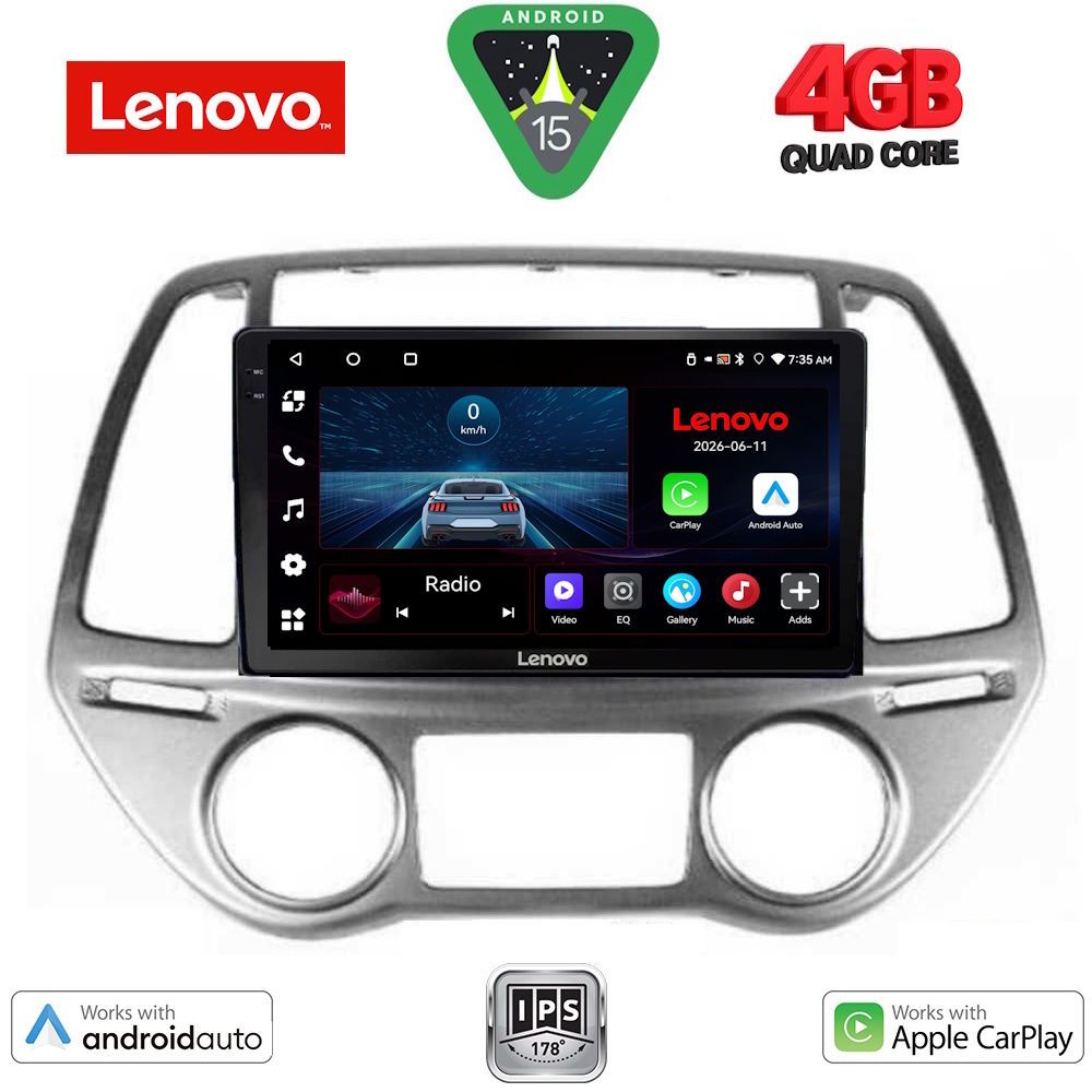 Βλησαρούλης Car Center - LENOVO LVE 8227_CPAA CLIMA (9inc) MULTIMEDIA TABLET for HYUNDAI i20 mod. 2008-2012