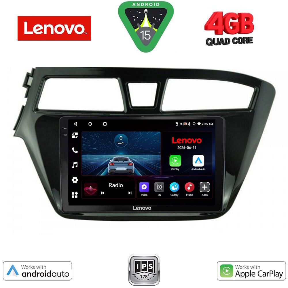 Βλησαρούλης Car Center - LENOVO LVE 8229_CPAA (9inc) MULTIMEDIA TABLET for HYUNDAI i20 mod. 2014-2018