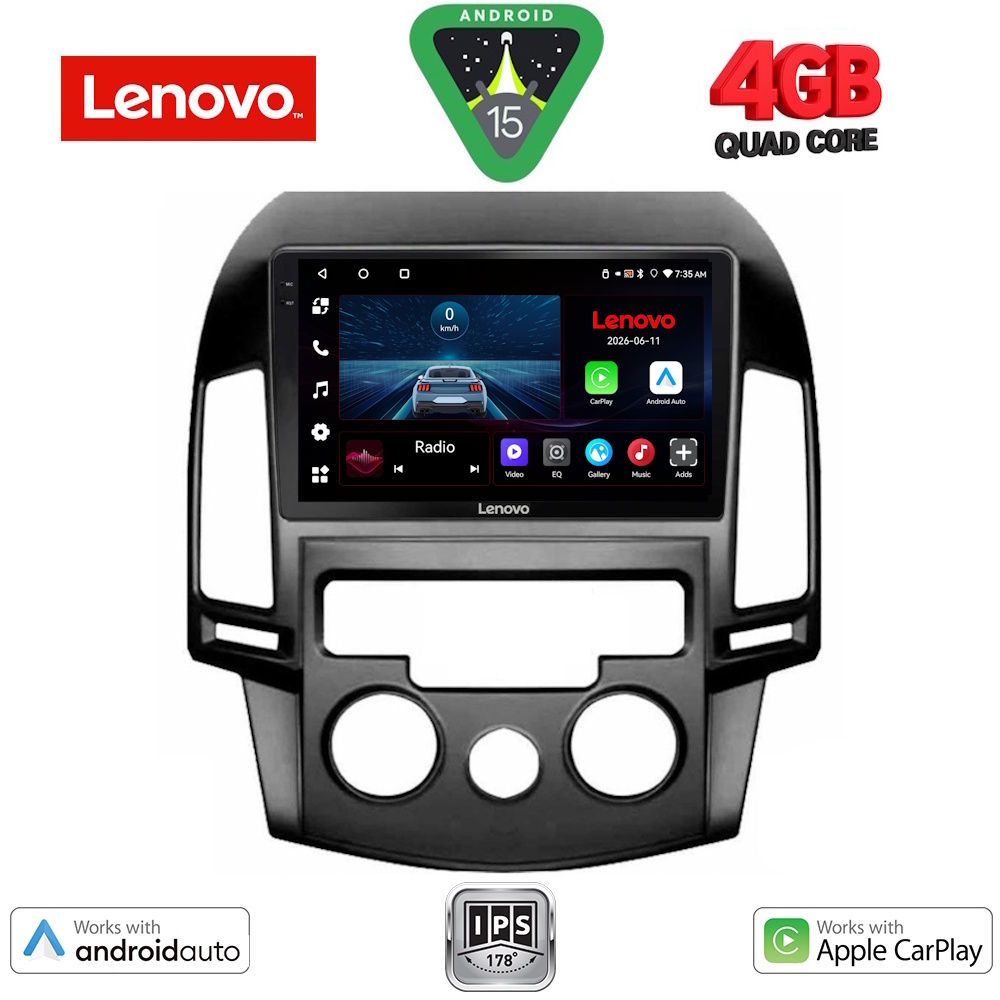 Βλησαρούλης Car Center - LENOVO LVE 8231_CPAA A/C (9inc) MULTIMEDIA TABLET for HYUNDAI i30 mod. 2007-2012
