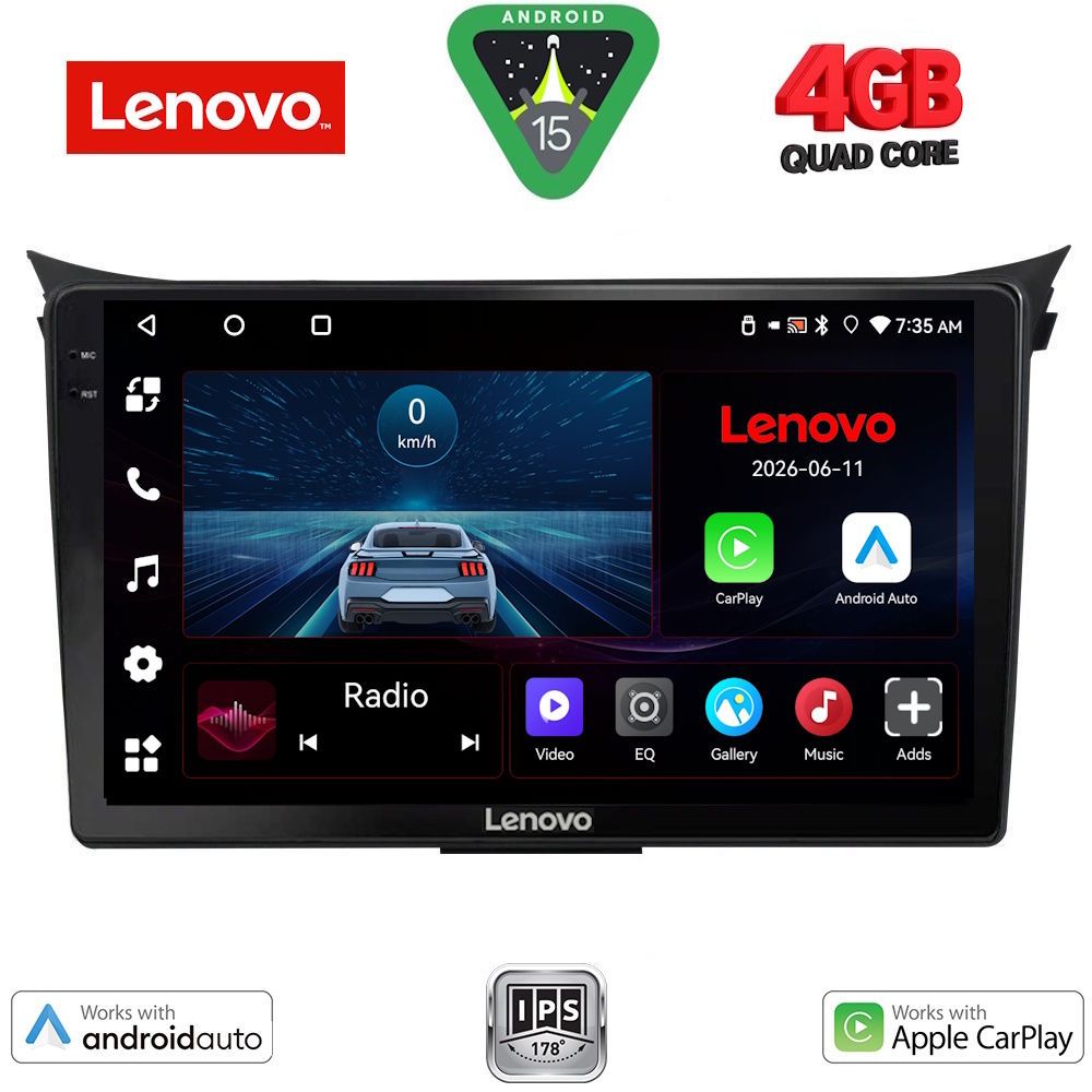 Βλησαρούλης Car Center - LENOVO LVE 8232_CPAA (9inc) MULTIMEDIA TABLET for HYUNDAI i30  mod. 2012-2017